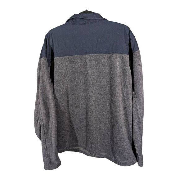 Columbia Men's Fleece Zip Up Terpin Point Grey and Black/Blue Jacket Size L - Picture 2 of 5
